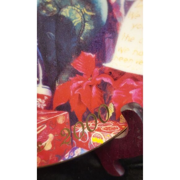 Antique Avon Porcelain Christmas Plate "Christmas Dreams" - Picture 7 of 10